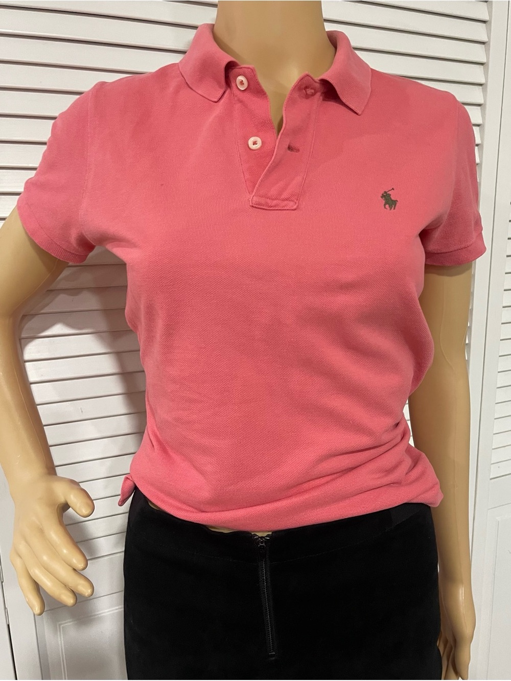 Ralph Lauren Coral Pink Short-Sleeve Polo Shirt with Pony Emblem